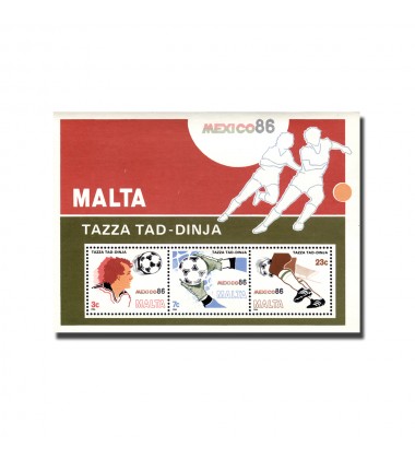 MALTA MINIATURE SHEET WORLD CUP - MEXICO 1986