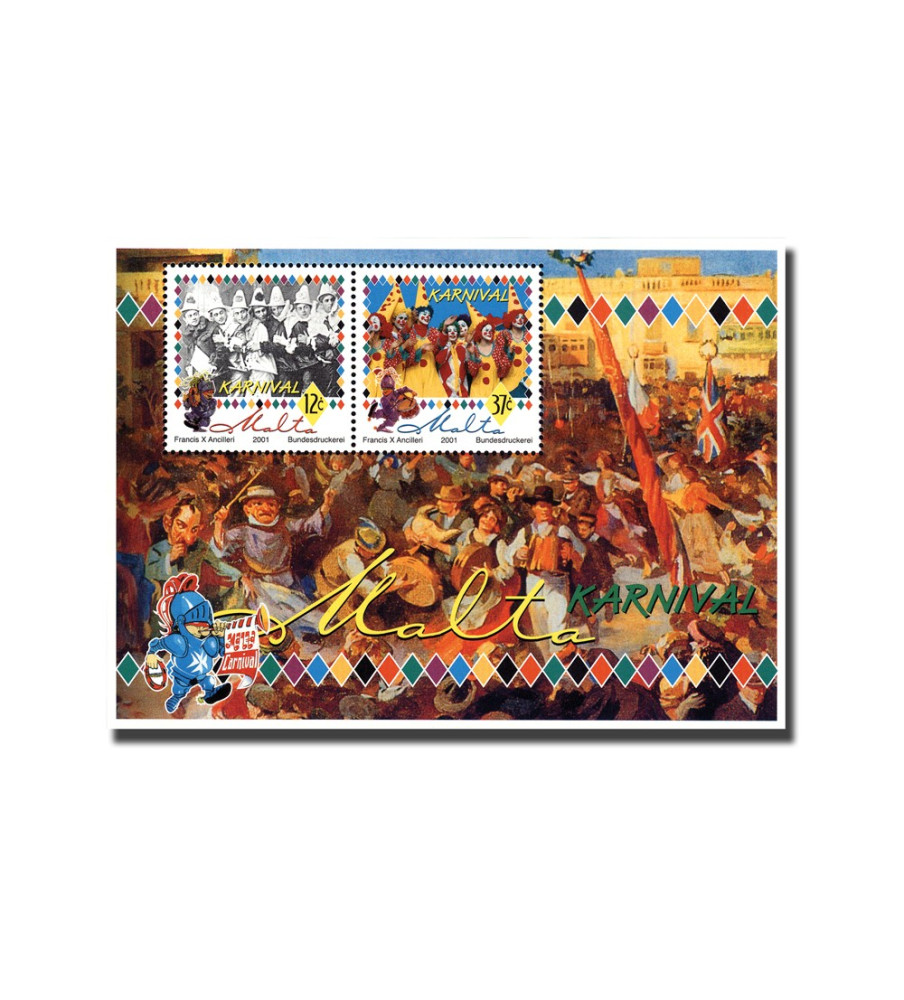 2001 Feb 23 MALTA MINIATURE SHEET MALTA CARNIVAL