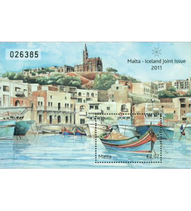 MALTA MINIATURE SHEET MALTA - ICELAND JOINT ISSUE