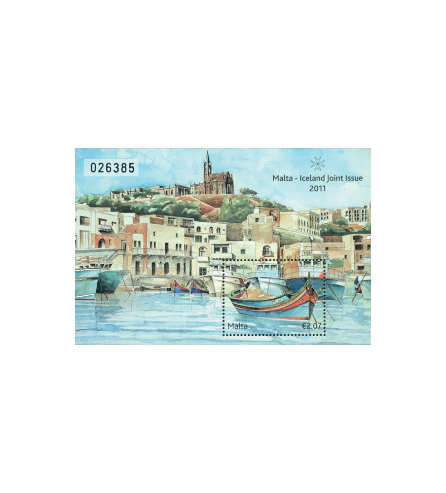 2011 Sep 15 MALTA MINIATURE SHEET MALTA - ICELAND JOINT ISSUE