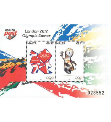 MALTA MINIATURE SHEET OLYMPIC GAMES LONDON 2012