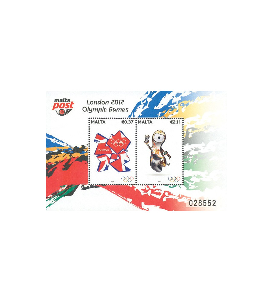 2012 Jul 17 MALTA MINIATURE SHEET OLYMPIC GAMES LONDON 2012