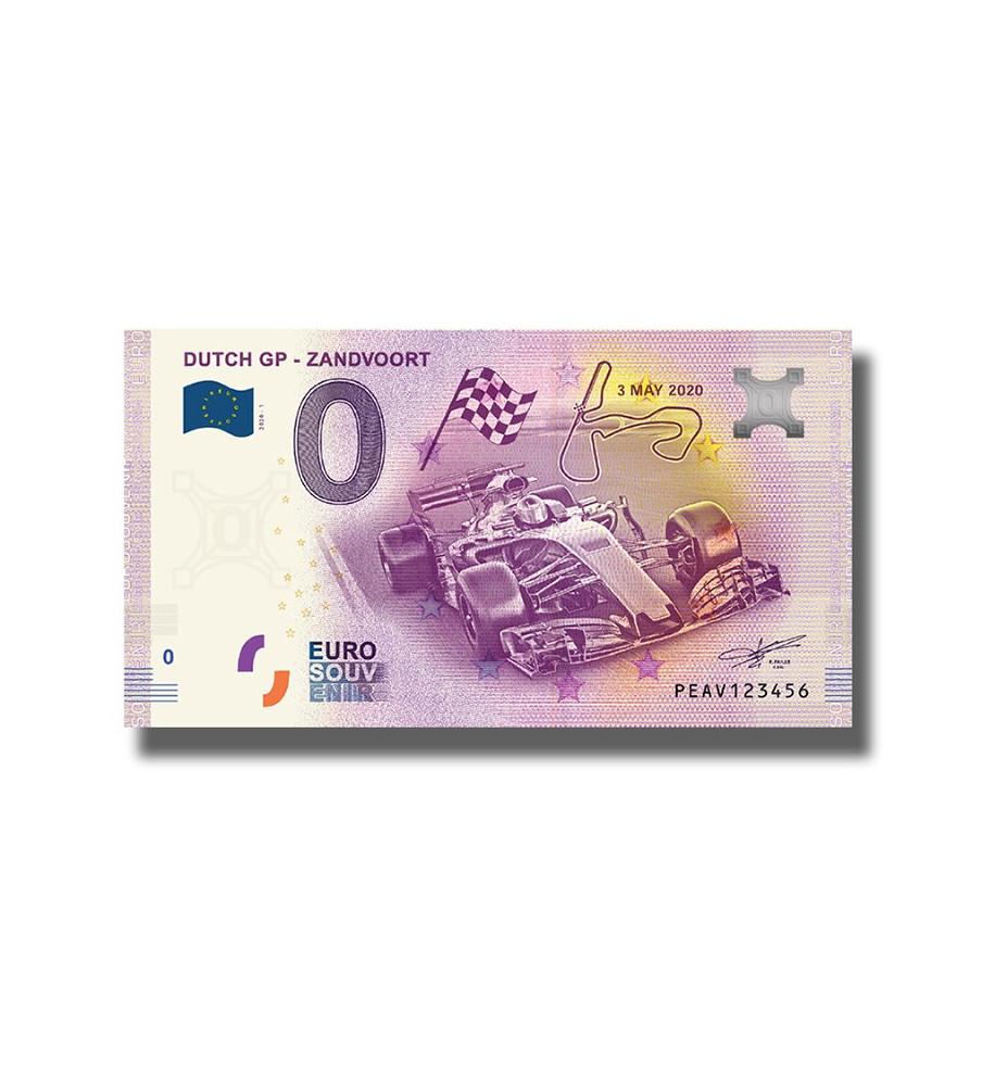 0 Euro Souvenir Banknote Dutch GP Zandvoort Netherlands PEAV 2020-1