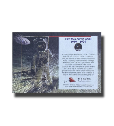 SAID STAMP SOUVENIR SHEET LUNAR LANDING ANNIVERSARY 1994