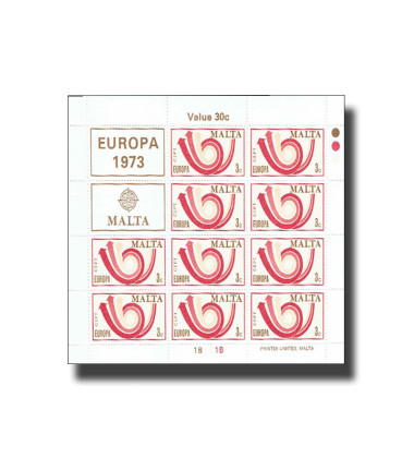 Europa 1973 Sheetlet of 10 stamps 02.06.73