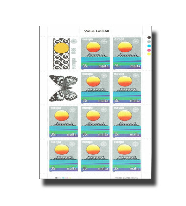 Europa 1986 Sheetlet of 10 stamps 03.04.86