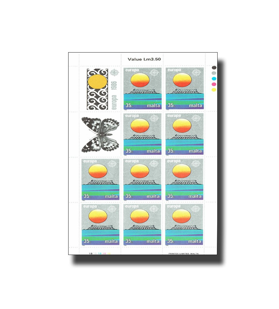 1986 Apr 03 Europa 1986 Sheetlet of 10 stamps