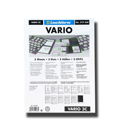 Leuchtturm Vario 3C Pages Pack of 5 Transparent - 216mm x 280mm