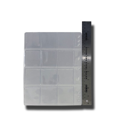 Leuchtturm  Coin Pages 19cm x 23cm, No Flap, 3 x 4 Pockets, 48 x 48mm -L