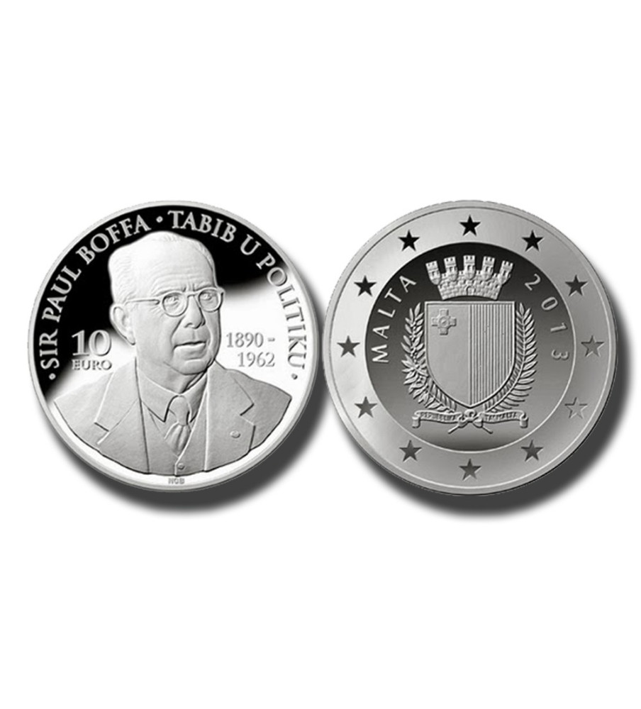 2013 MALTA - LM10 SIR PAUL BOFFA COMMEMORATIVE SILVER COIN PROOF SILVER