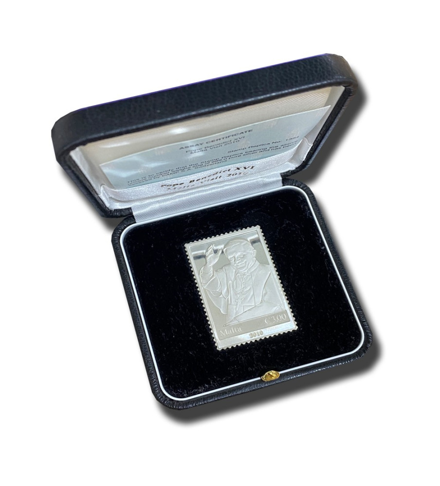 2010 MALTA POPE BENEDICT XVI VISIT SILVER STAMP