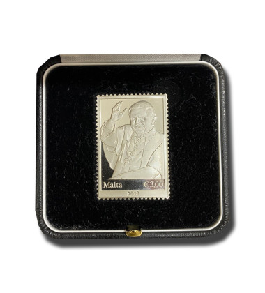 2010 MALTA POPE BENEDICT XVI VISIT SILVER STAMP