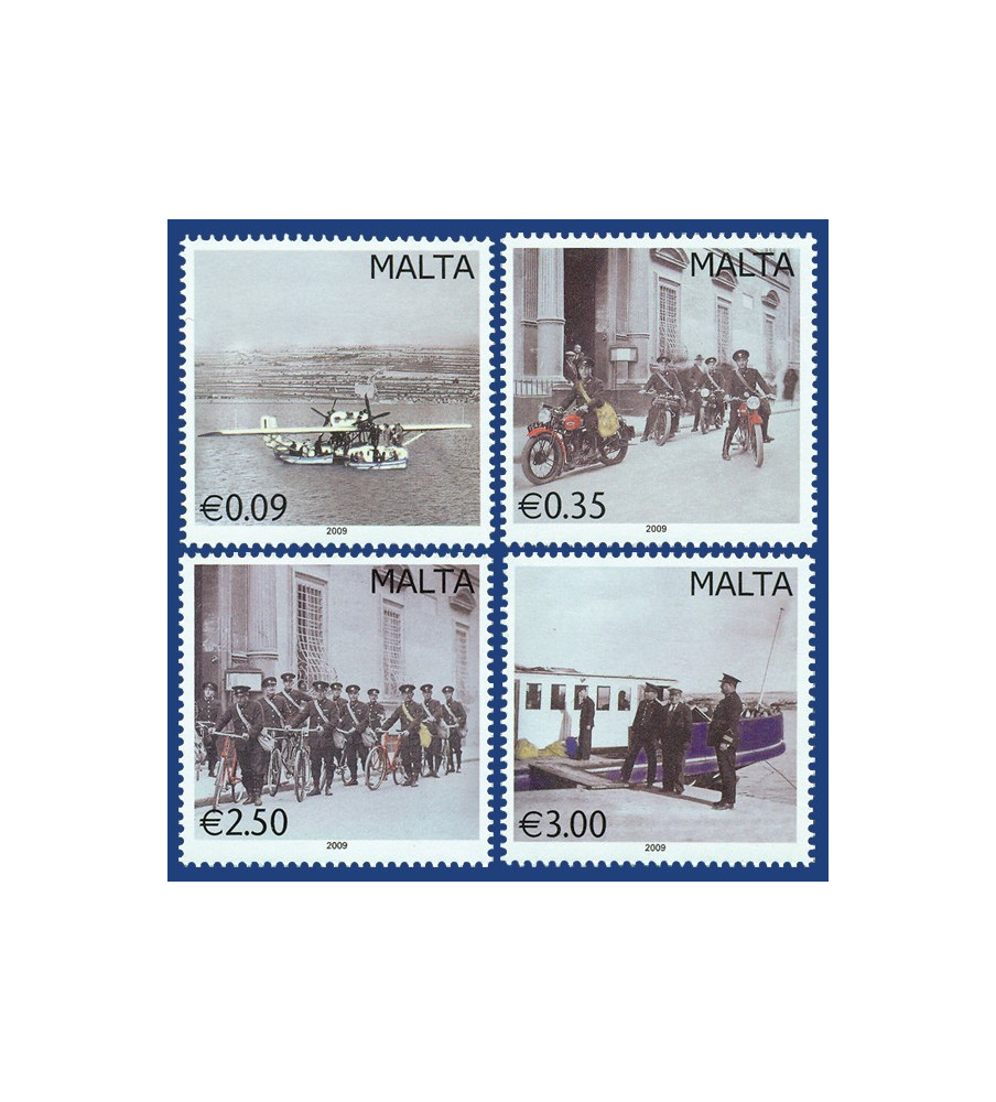 2009 Apr 28 MALTA STAMPS VINTAGE POSTAL TRANSPORTATION