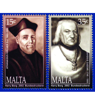 MALTA STAMPS PERSONALITIES 'A' NUMBERS ONLY - 15C & 35C