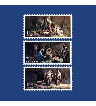 MALTA STAMPS CHRISTMAS 1977 (SINGLES)