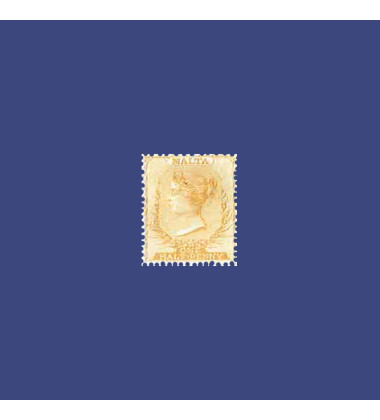 MALTA STAMPS HALF PENNY YELLOW-ORANGE BUFF