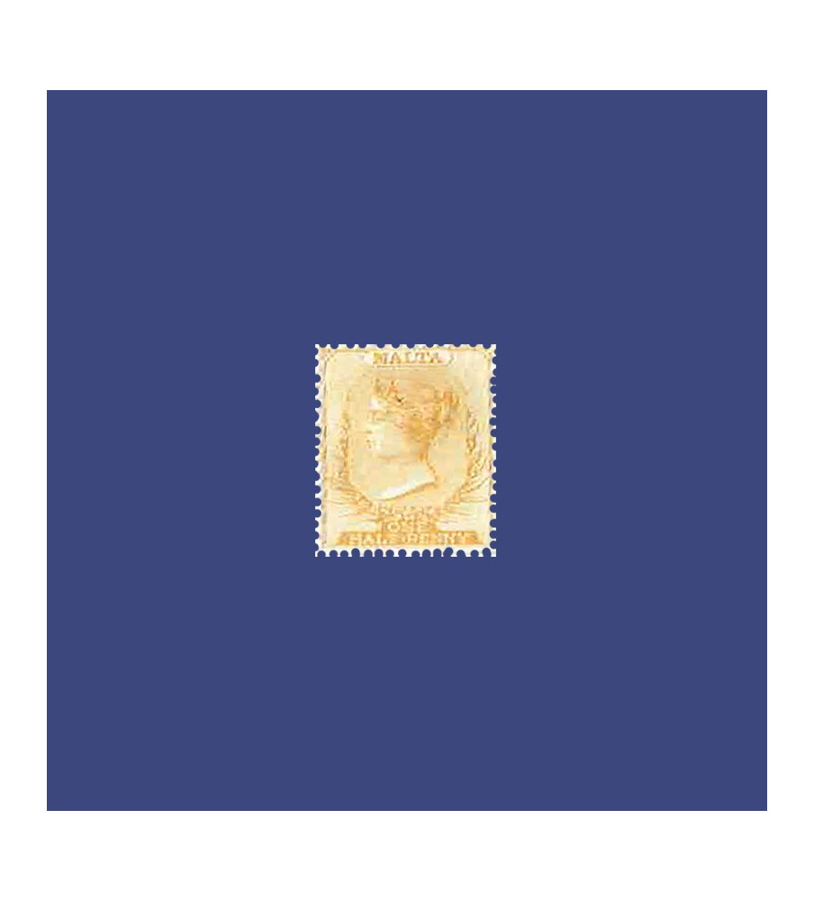 MALTA STAMPS HALF PENNY YELLOW-ORANGE BUFF