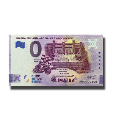 0 Euro Souvenir Banknote Imatra Finland Misprint LEBG 2020-1