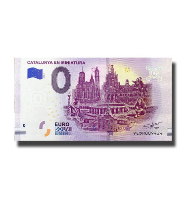 0 EURO SOUVENIR BANKNOTE CATALUNYA EN MINIATURA SPAIN VEDH 2019-1