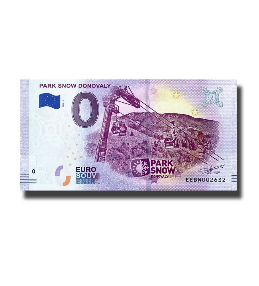 0 Euro Souvenir Banknote Park Snow Donovaly Slovakia EEBN 2019-1