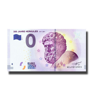 0 EURO SOUVENIR BANKNOTE 300 JAHRE HERKULES FRANCE XEJF  2017-2