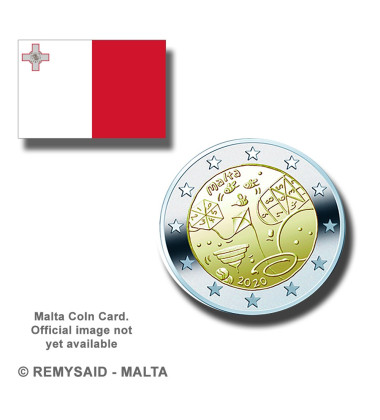 2020 Malta Games Coin Card 2 Euro Coins