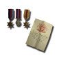 1943-45 WW2 Set of 3 Medals With Original Certificate and Ribbons