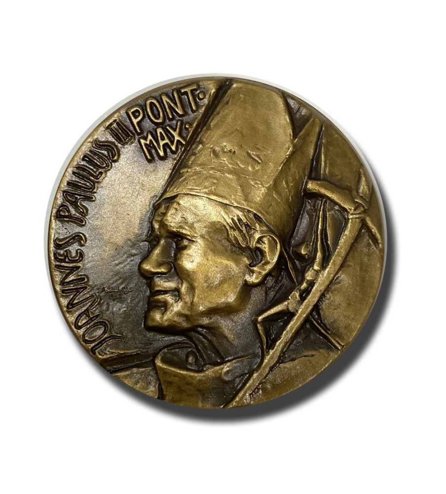 1990 POPE VISIT IN MALTA MEDAL BRONZE