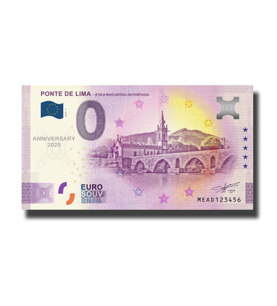 Anniversary 0 Euro Souvenir Banknote Ponte De Lima Portugal MEAD 2020-1