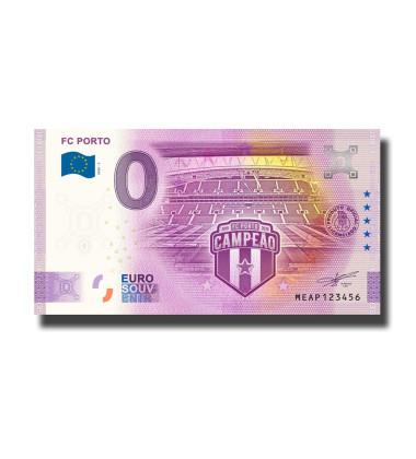 0 Euro Souvenir Banknote FC Porto Portugal MEAP 2020-5