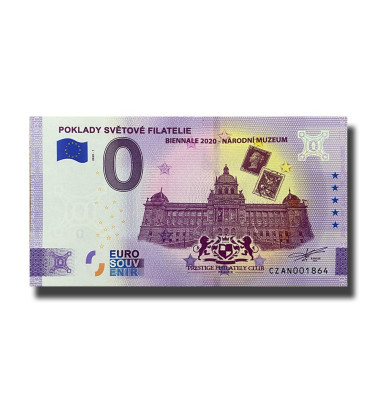 0 EURO SOUVENIR BANKNOTE POKLADY SVETOVE FILATELIE CZAN 2020-1