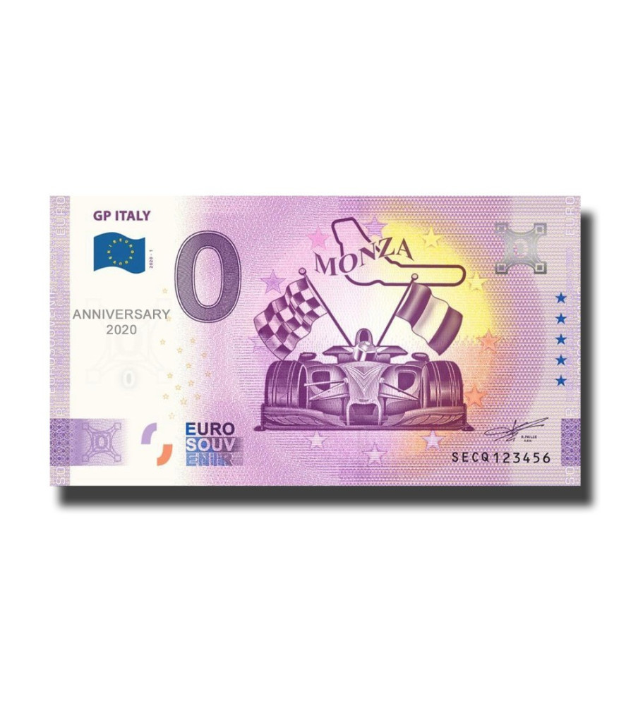 Anniversary 0 Euro Souvenir Banknote GP Italy SECQ 2020-1