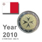 2010 Malta €2 Uncirculated Coin Maltese 8 Pointed Cross Uncirculated