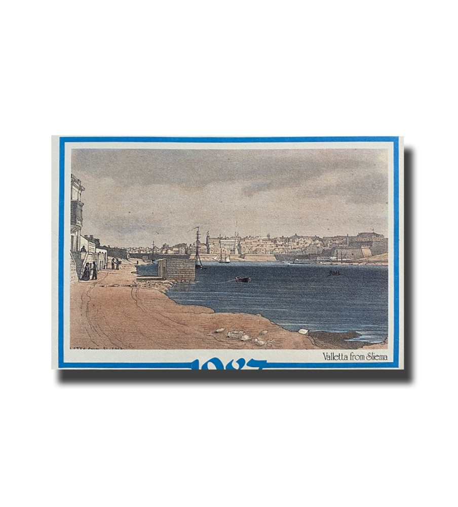 Malta Postcard Valletta From Sliema Progress Press Co.Ltd. New Unused