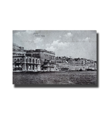 Malta Postcard - Custom House Used With Stamp