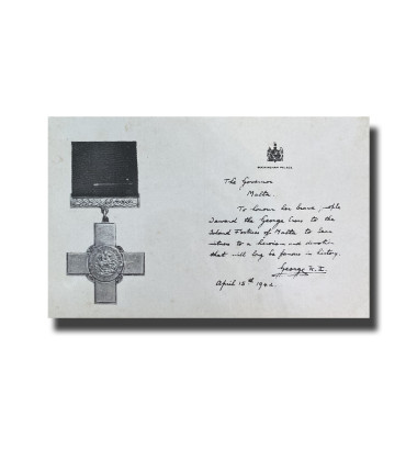 Malta Postcard - George Cross And Citation N.W.M.A Collection New Unused