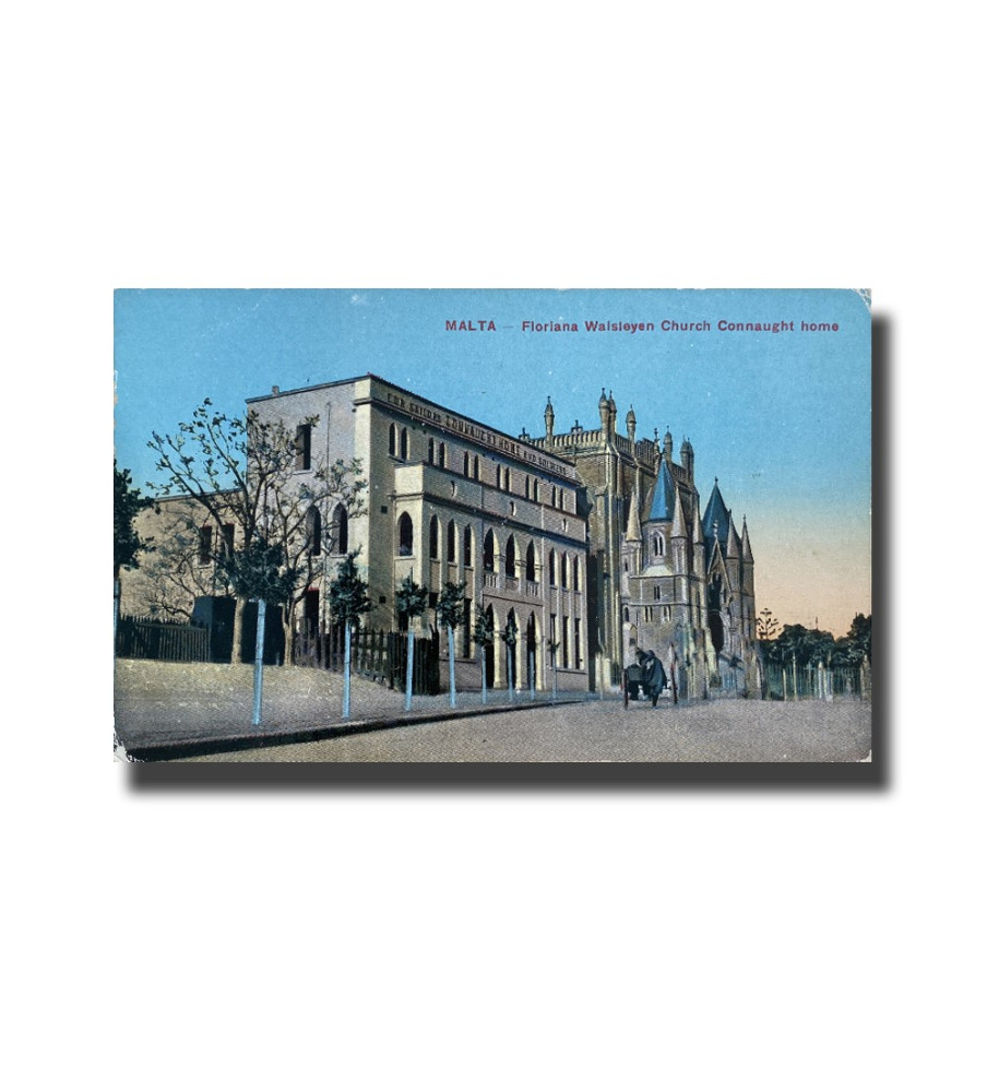 Malta Postcard - Floriana Waisleyen Church Connaught Home, Used