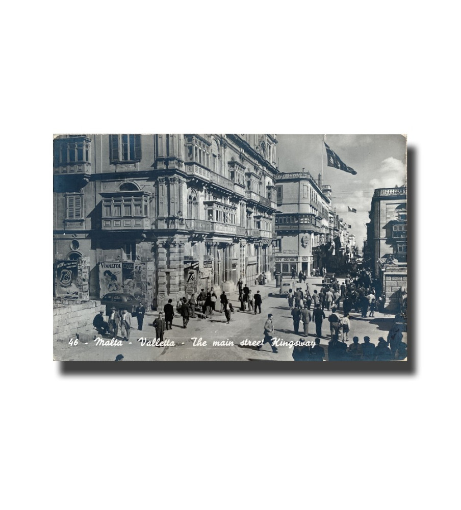 Malta Postcard - The Main Street Kingsway, Valletta , New Unused, Vela Photo