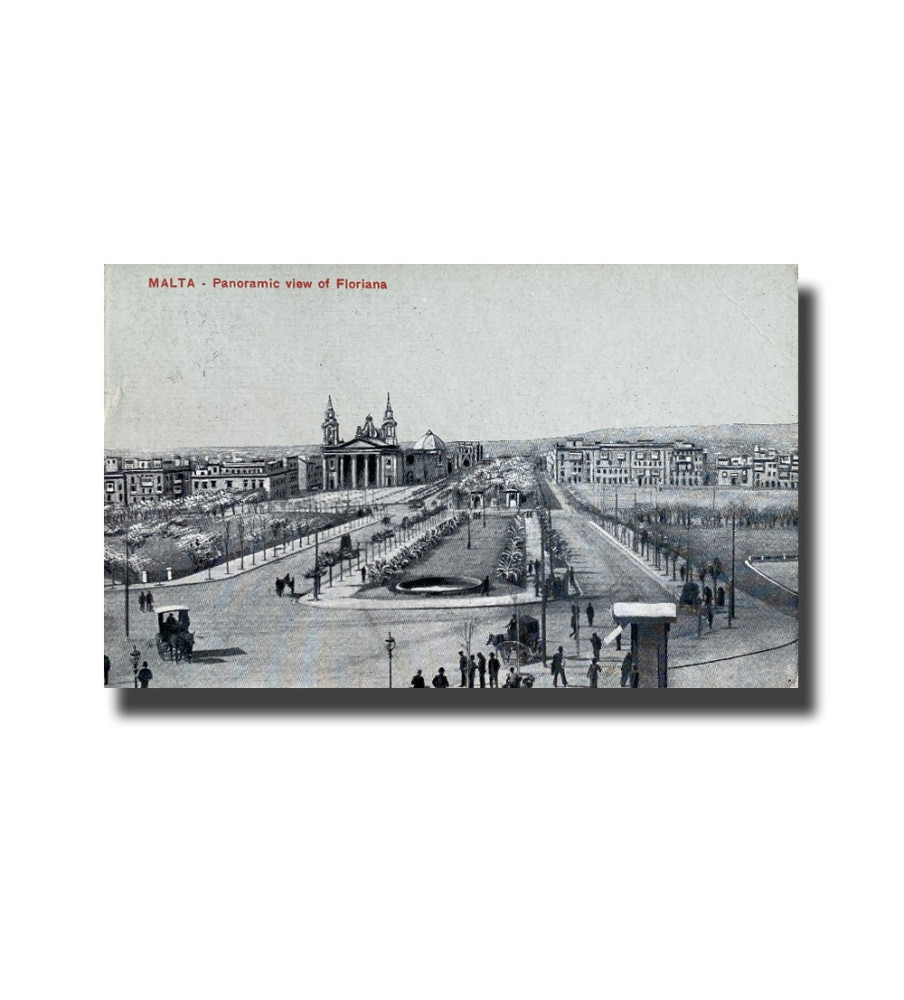 Malta Postcard - Panoramic View Of Floriana, Used With Stamp