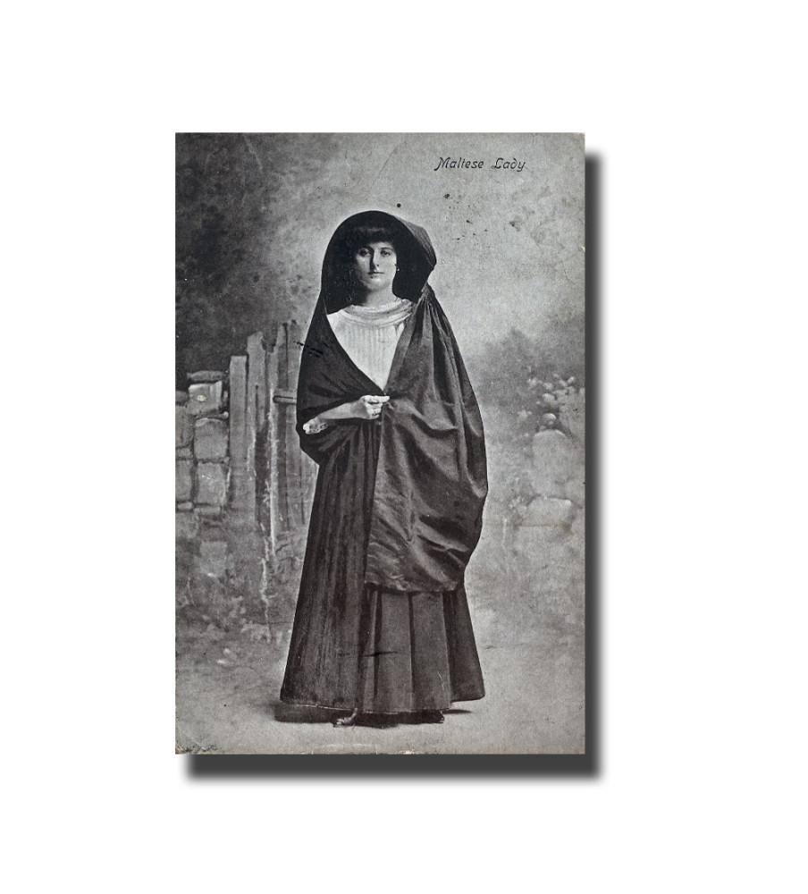 Malta Postcard - Maltese Lady, Used With Stamp