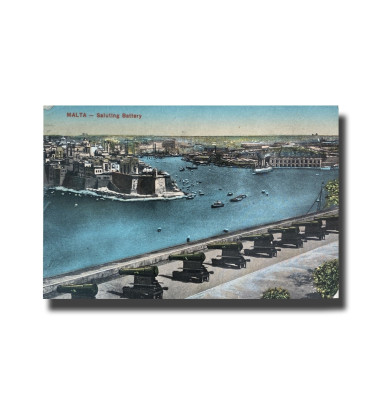 Malta Posttcard - Saluting Battery, Used With Stamp And Cancellation