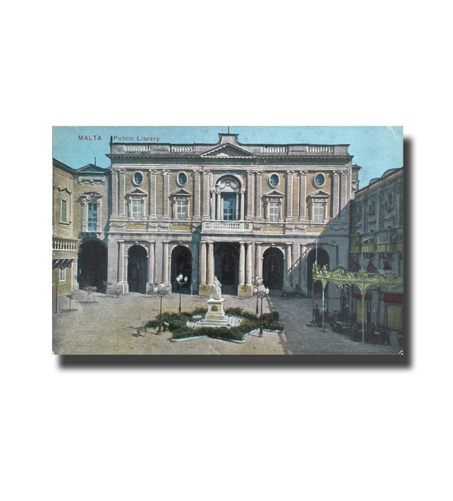 Malta Postcard - Malta Public Library, Used