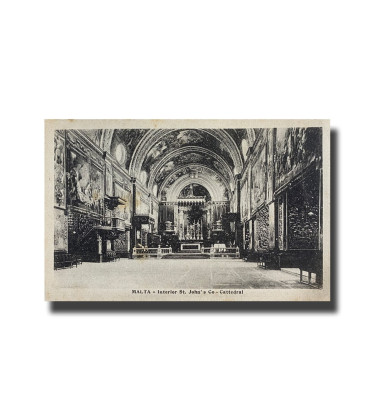 Malta Postcard - Interior St. John's Co- Cathedral, Ed.F.W.Grech, New Unused