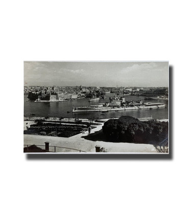 Malta Postcard - The Grand Harbour, Real Photo