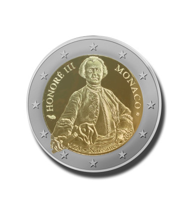 2020 Monaco Prince Honore III 2 Euro Commemorative Coin