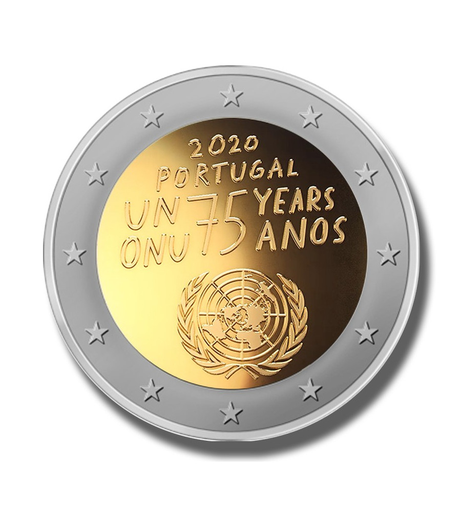 2020 PORTUGAL 75TH ANNIVERSARY UNITED NATION 2 EURO COIN