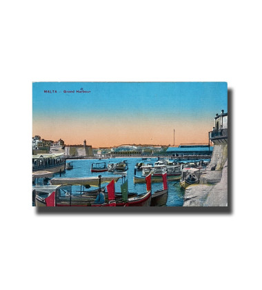 Malta Postcard - Grand Harbour, Used