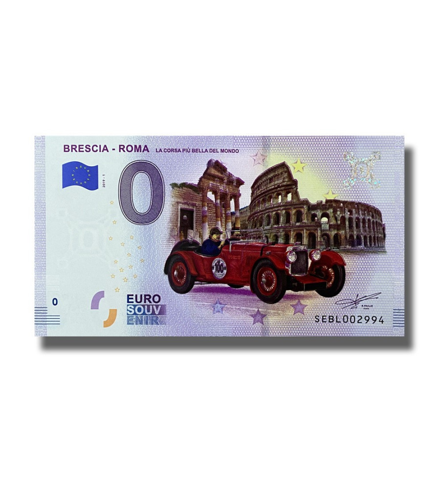 0 Euro Souvenir Banknote Brescia Il Capitolium Colour Italy SEQB 2017-1