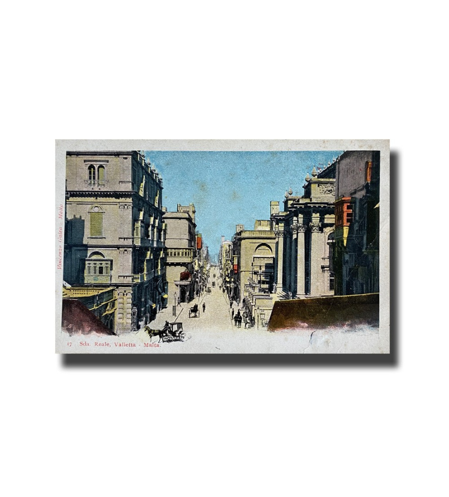 Malta Postcard - Strada Reale Valletta, New Unused