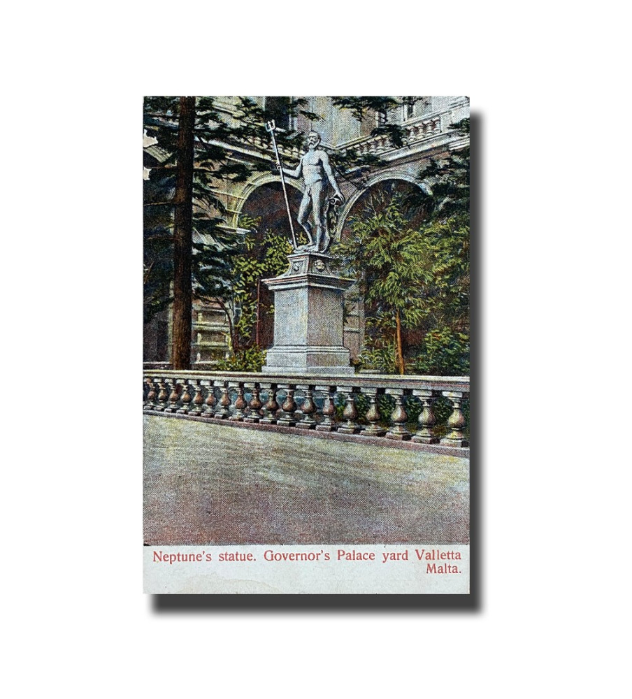 Malta Postcard - Neptune's Statue, UPU, New Unused